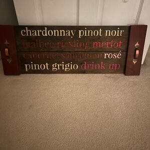 Rustic Wine-Themed Wall Decor with Handles